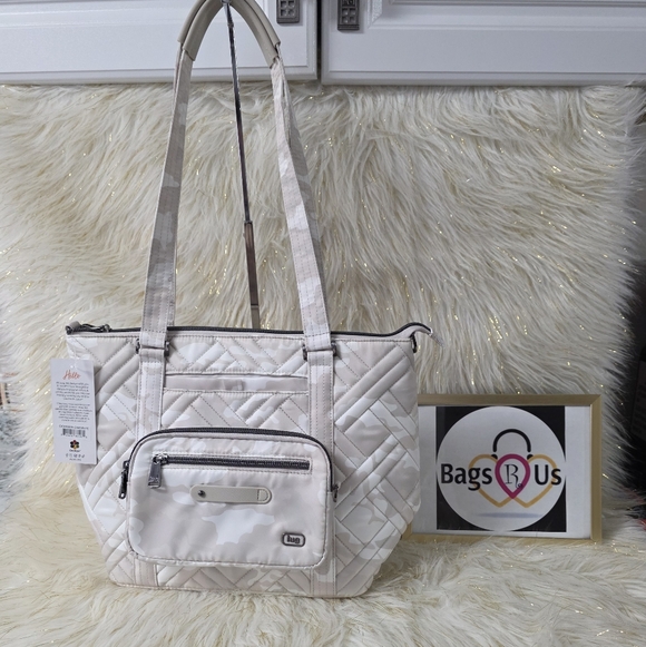 LUG CATAMARAN TOTE WITH REMOVABLE POUCH CAMO WHITE BRAND NEW FAST SHIP